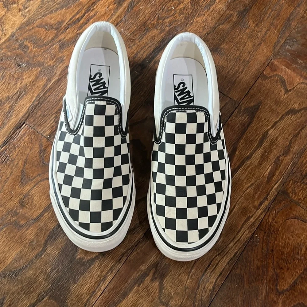 VANS Fast Times black and white checkered slip on - Picture 1 of 6